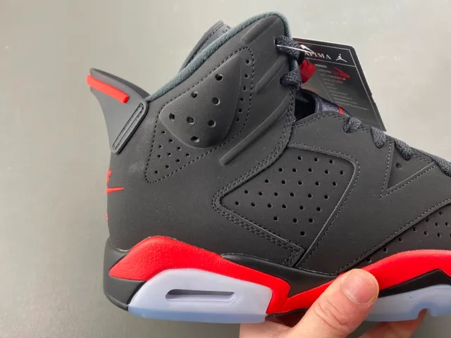 Air Jordan 6 Black Red Light Blue Basketball Shoes 3