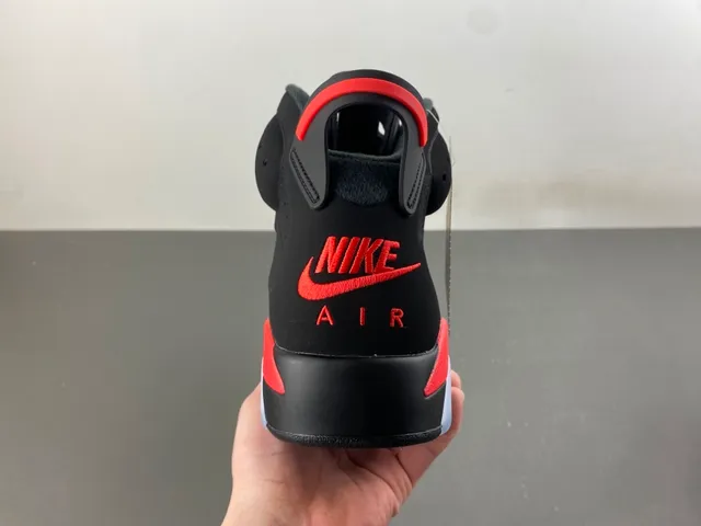 Air Jordan 6 Black Red Light Blue Basketball Shoes 4