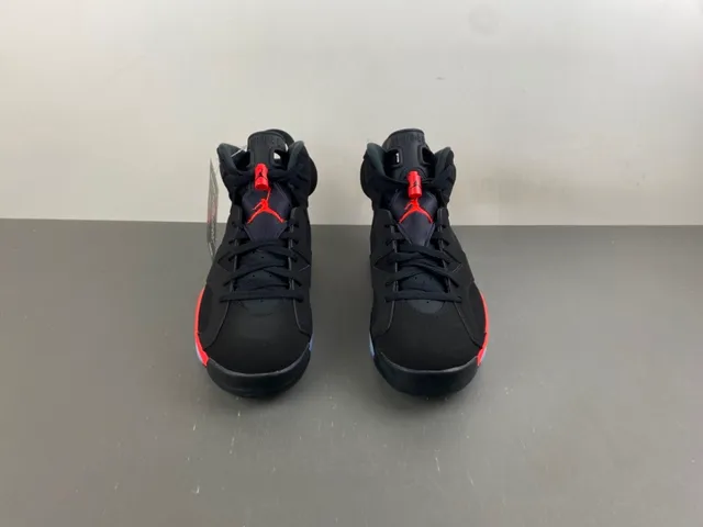 Air Jordan 6 Black Red Light Blue Basketball Shoes 12