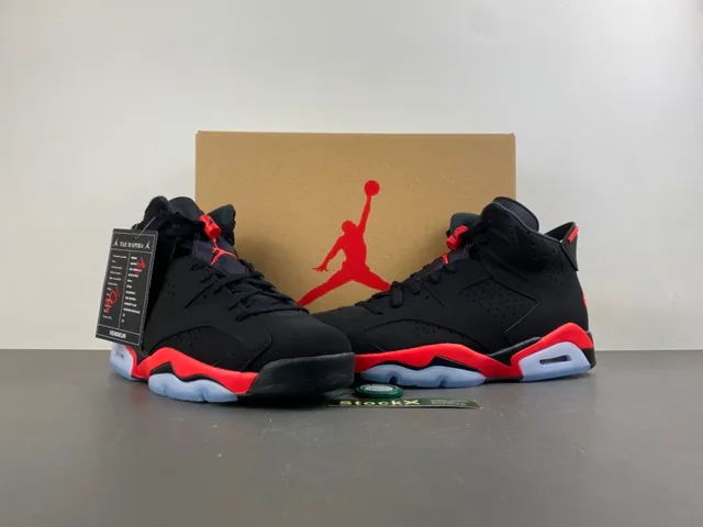 Air Jordan 6 Black Red Light Blue Basketball Shoes 14