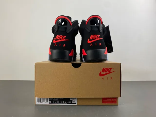 Air Jordan 6 Black Red Light Blue Basketball Shoes 18
