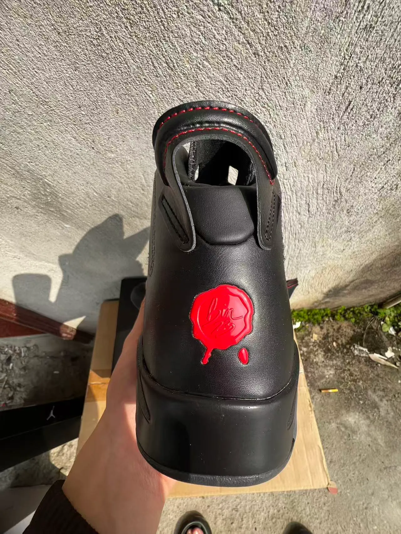 Air Jordan 6 Black Red Triangle Basketball Shoes 8