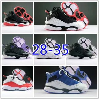 Air Jordan 6 Black Red White Basketball Shoes
