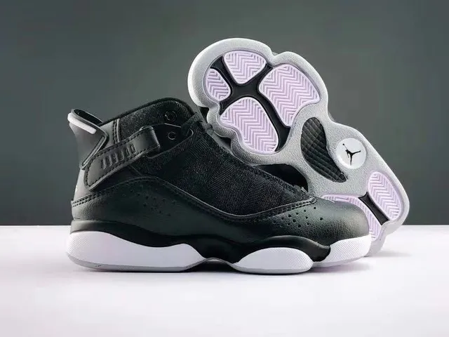Air Jordan 6 Black Red White Basketball Shoes 4