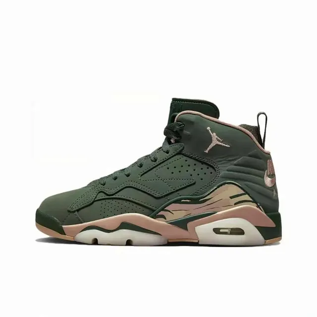 Zapatillas de baloncesto Air Jordan 6 verde oscuro rosa metálico 2