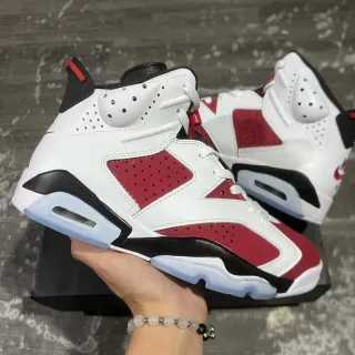 Air Jordan 6 White Red Black Basketball Shoes