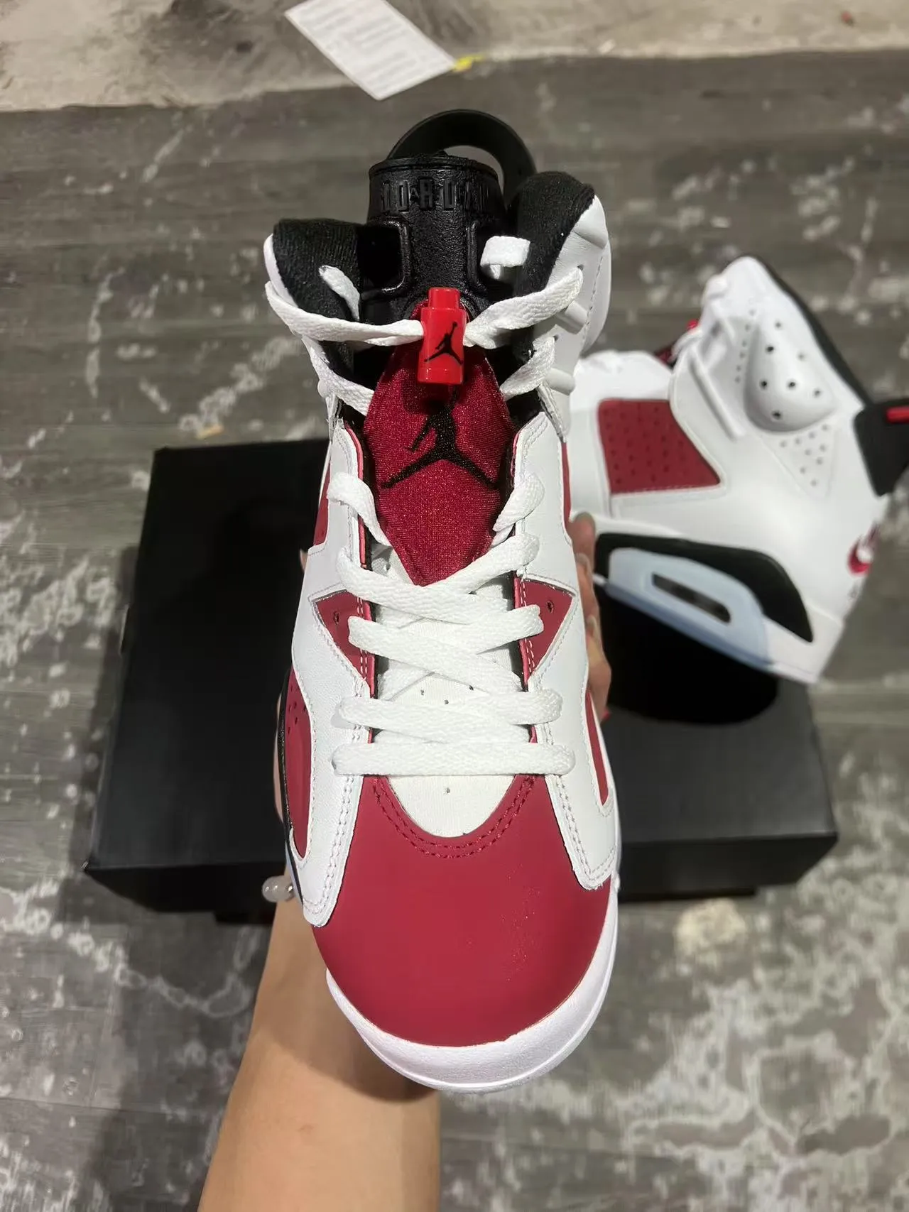 Air Jordan 6 White Red Black Basketball Shoes 3