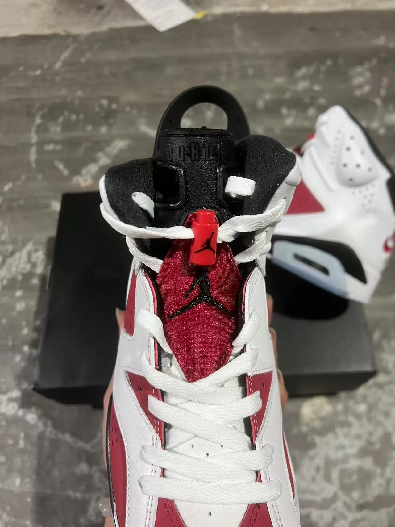 Air Jordan 6 White Red Black Basketball Shoes 4