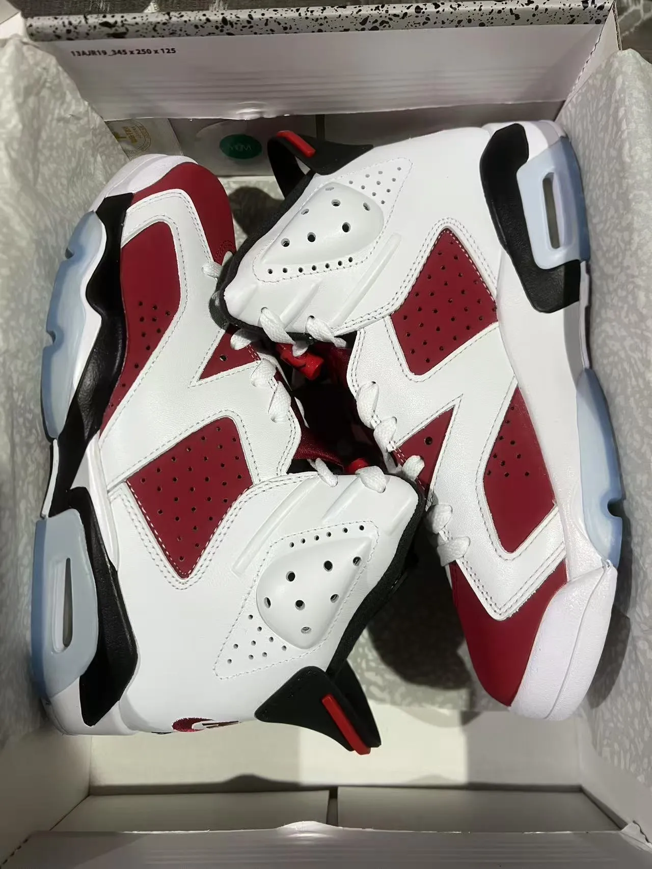 Air Jordan 6 White Red Black Basketball Shoes 8