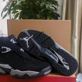 Air Jordan 8 Negro Plata Zapatos de Baloncesto