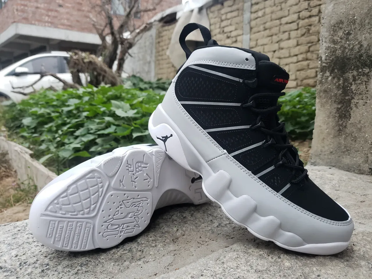 Air Jordan 9 Noir et Blanc Chaussures de Basketball Hautes 6