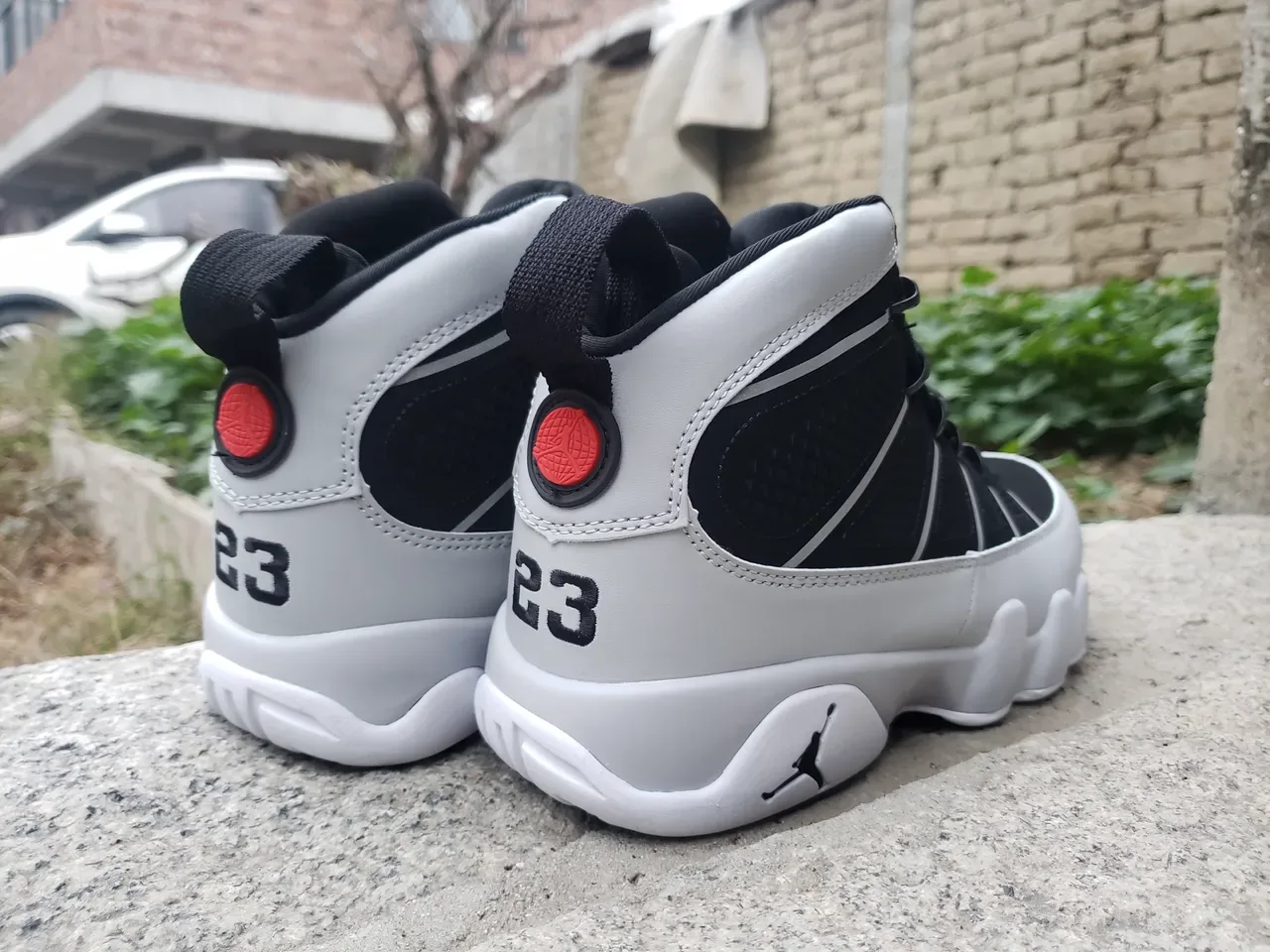 Air Jordan 9 Noir et Blanc Chaussures de Basketball Hautes 7