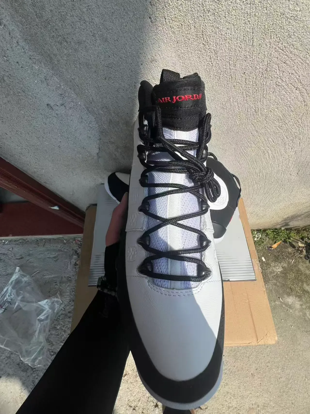 Air Jordan 9 Blanc Noir Rouge Chaussures de Basketball 3