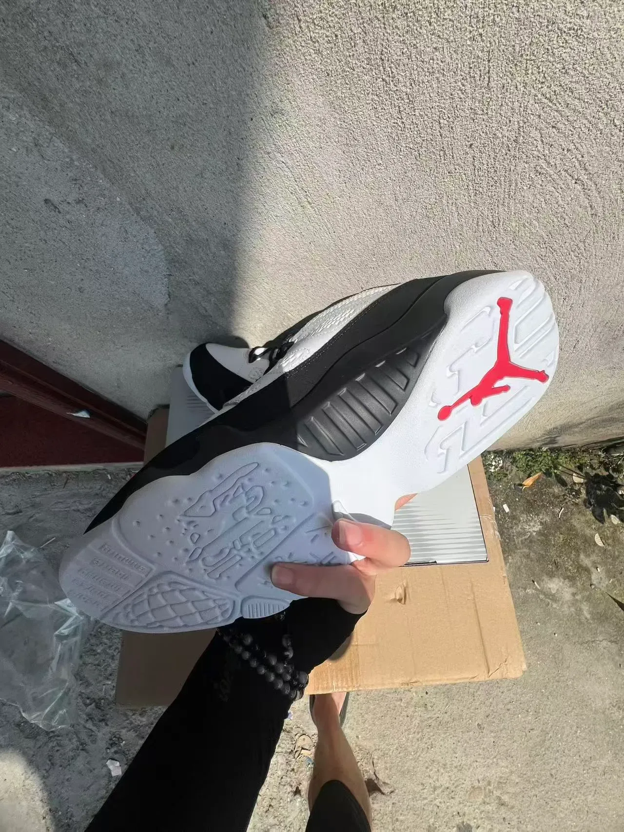 Air Jordan 9 Blanc Noir Rouge Chaussures de Basketball 6