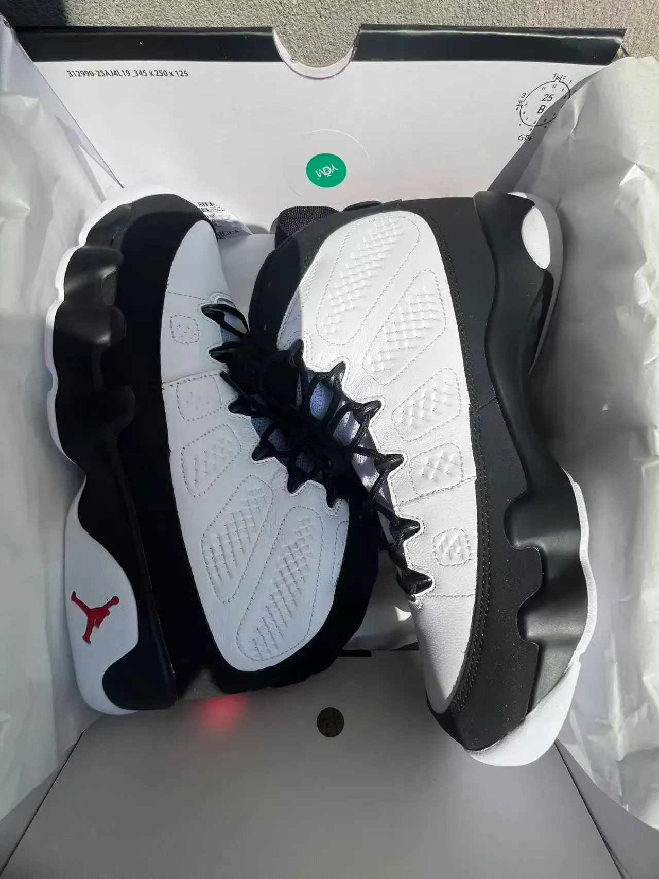 Air Jordan 9 Blanc Noir Rouge Chaussures de Basketball 9