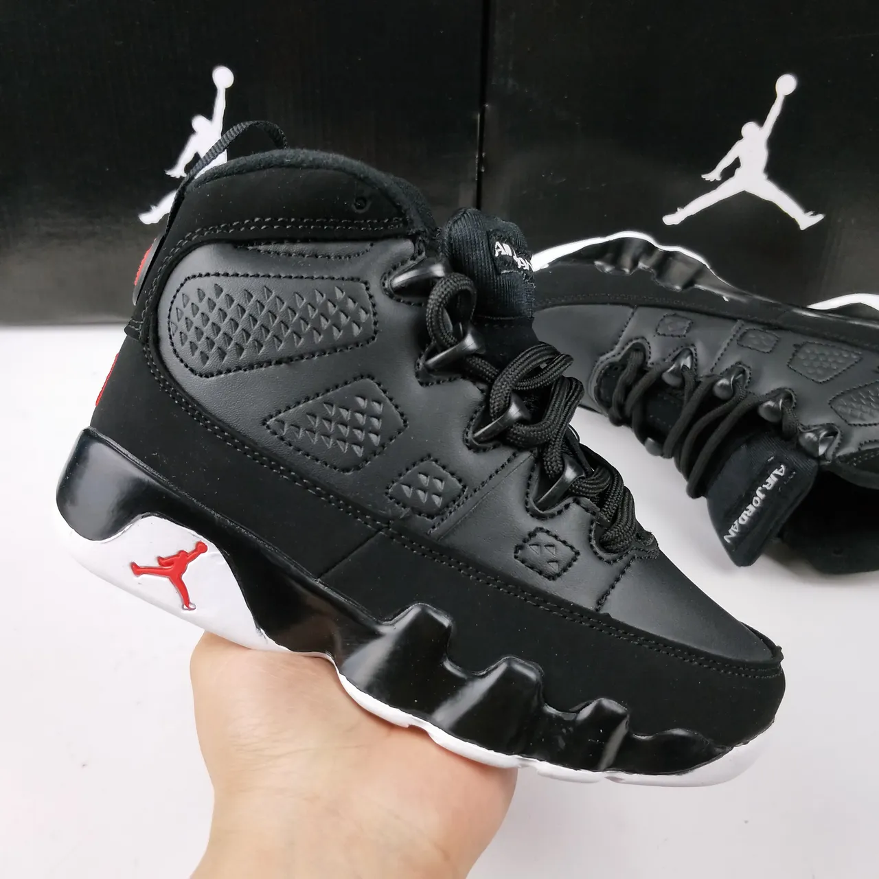 Air Jordan 9 White Red Basketball Shoes 6