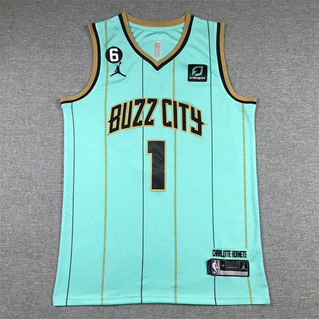 Maillot de basket Air Jordan Buzz City vert sarcelle, or et noir 3