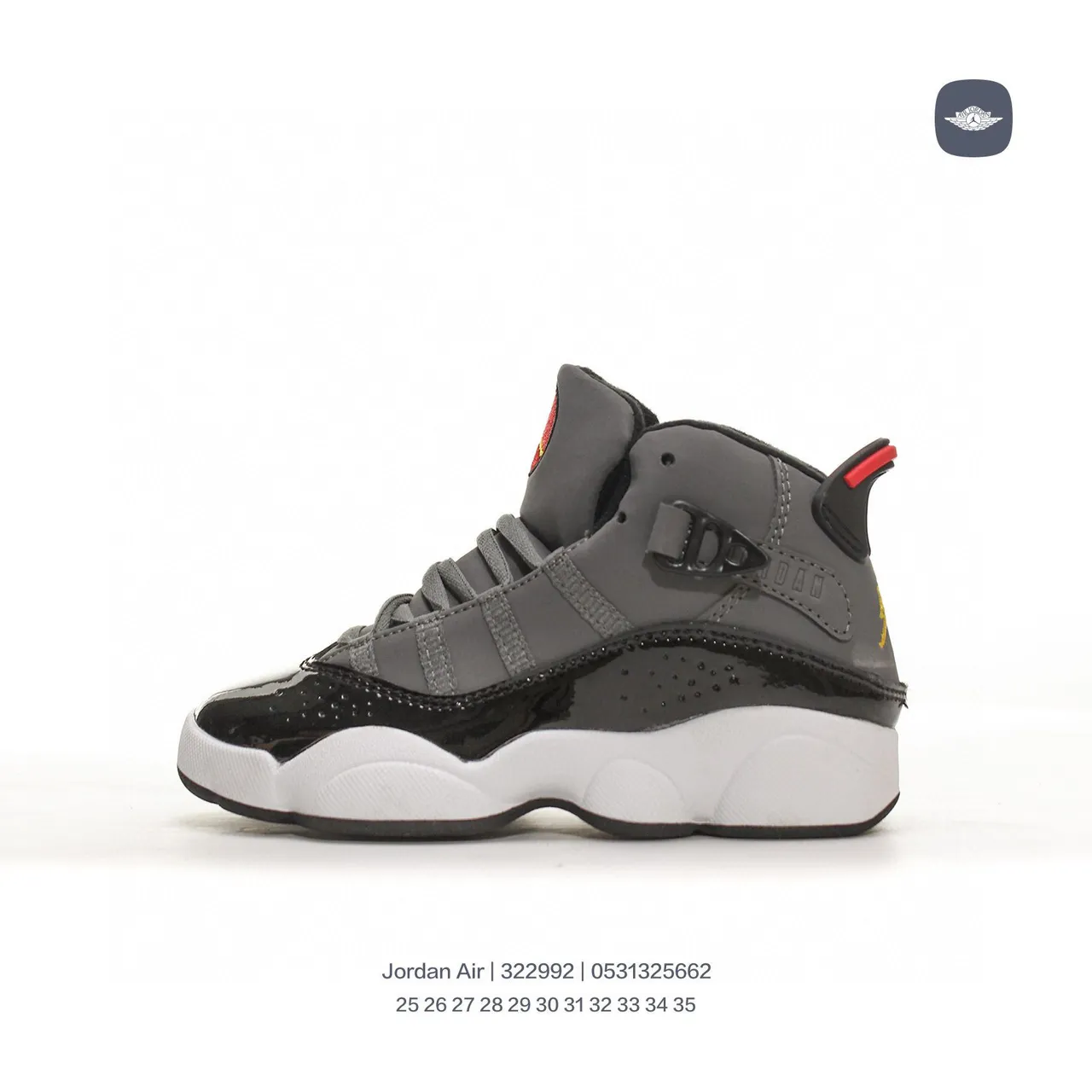 Air Jordan Gray Blue High-Top Padded Collar Basketball Shoes 4