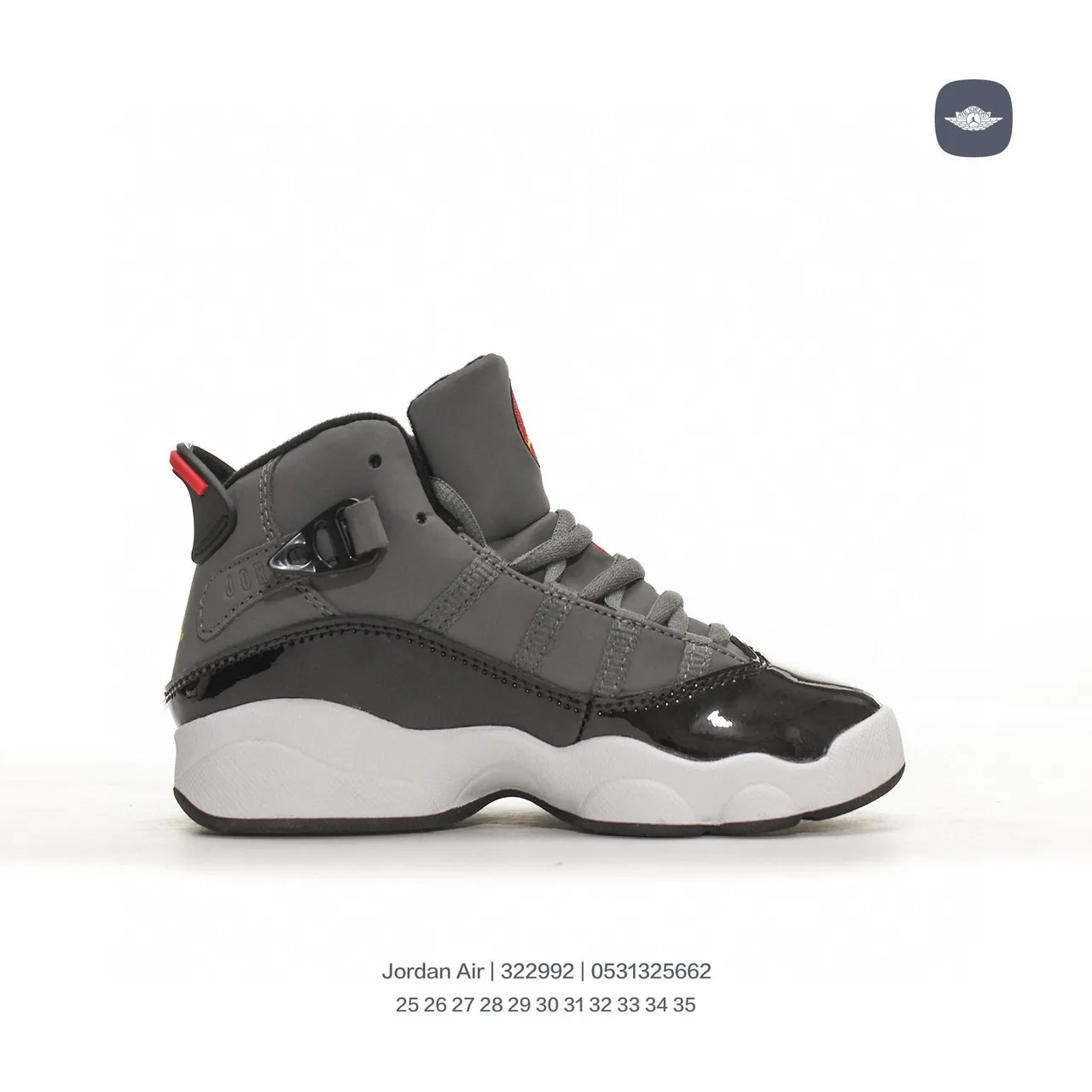 Air Jordan Gray Blue High-Top Padded Collar Basketball Shoes 5