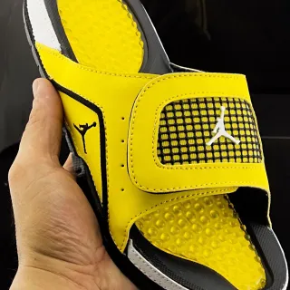 Air Jordan Hydro Yellow Black White Slippers