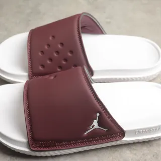 Air Jordan Slide Burgundy and White Slippers