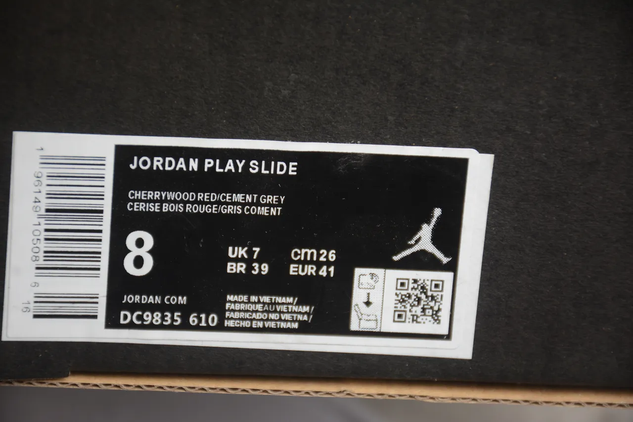 Air Jordan Slide Burgundy and White Slippers 2