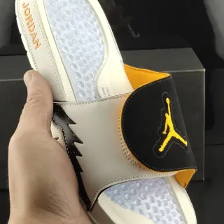 Air Jordan Slide Podded Footbed Off-White Black Yellow Slippers