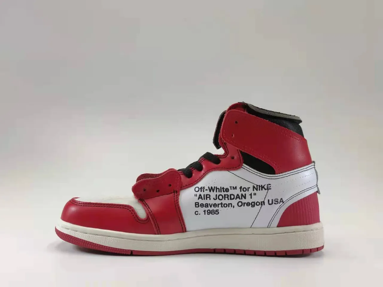 Air Jordan x Off-White Air Jordan 1 Deconstructed Red Basketball Shoes 2