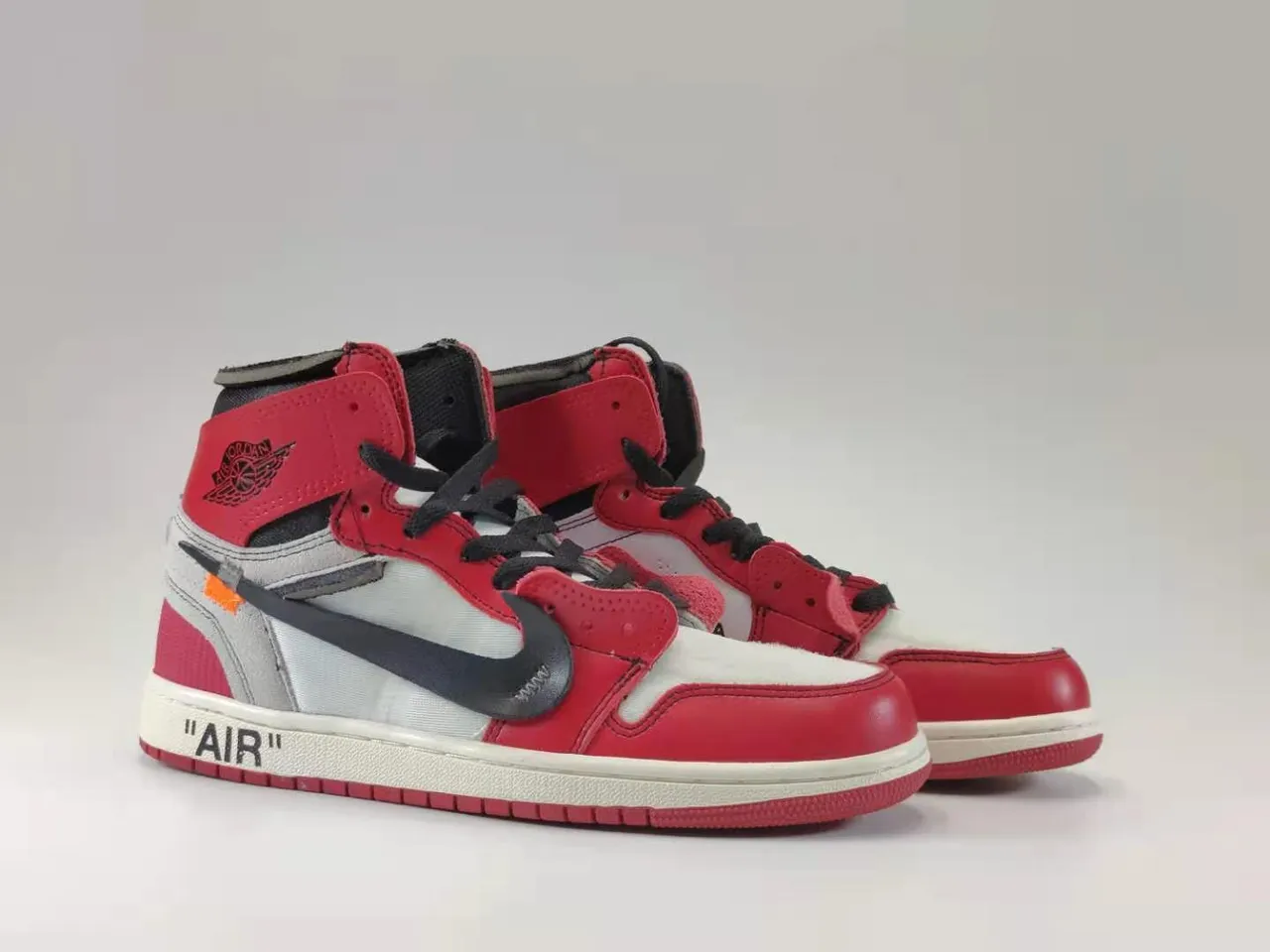Air Jordan x Off-White Air Jordan 1 Deconstructed Red Basketball Shoes 3