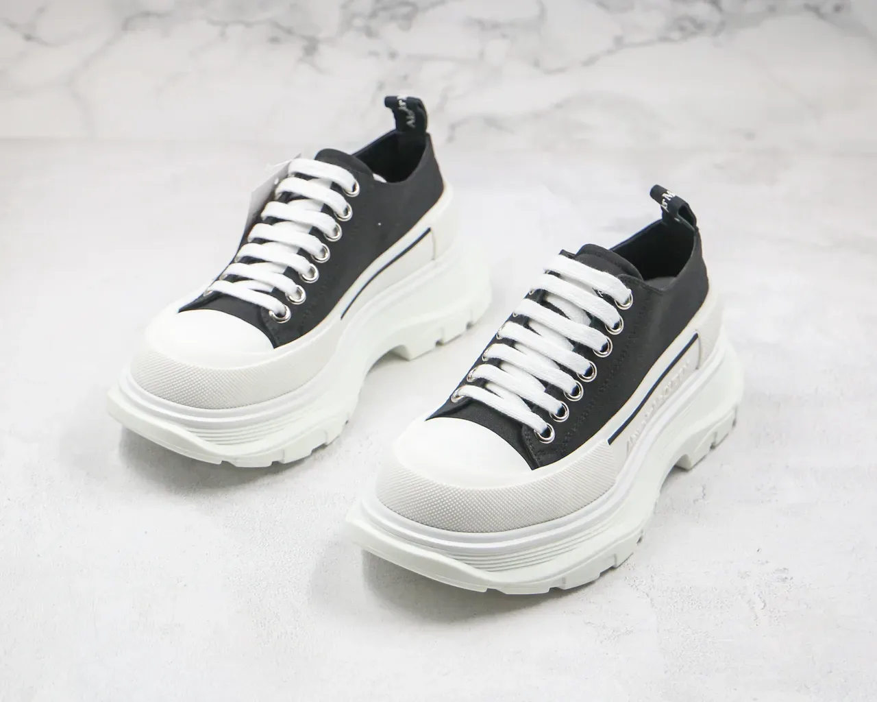 Alexander McQueen Oversized Sneaker Black and White Chunky Sneakers 9