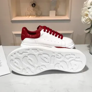 Alexander McQueen Oversized Sneaker White and Red Lifestyle Sneakers