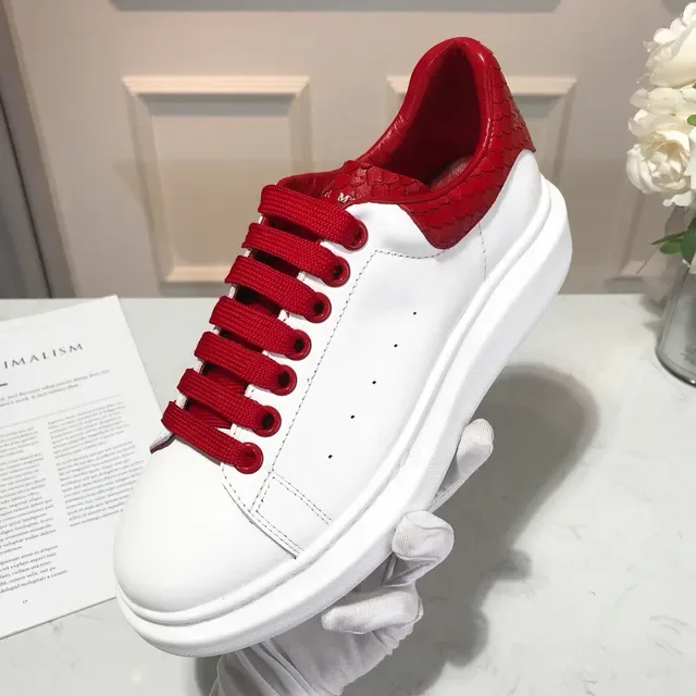 Alexander McQueen Oversized Sneaker White and Red Lifestyle Sneakers 5