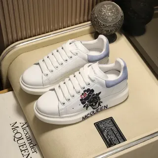 Alexander McQueen Oversized Sneaker White Blue Silhouette Platform Sole Lifestyle Sneakers