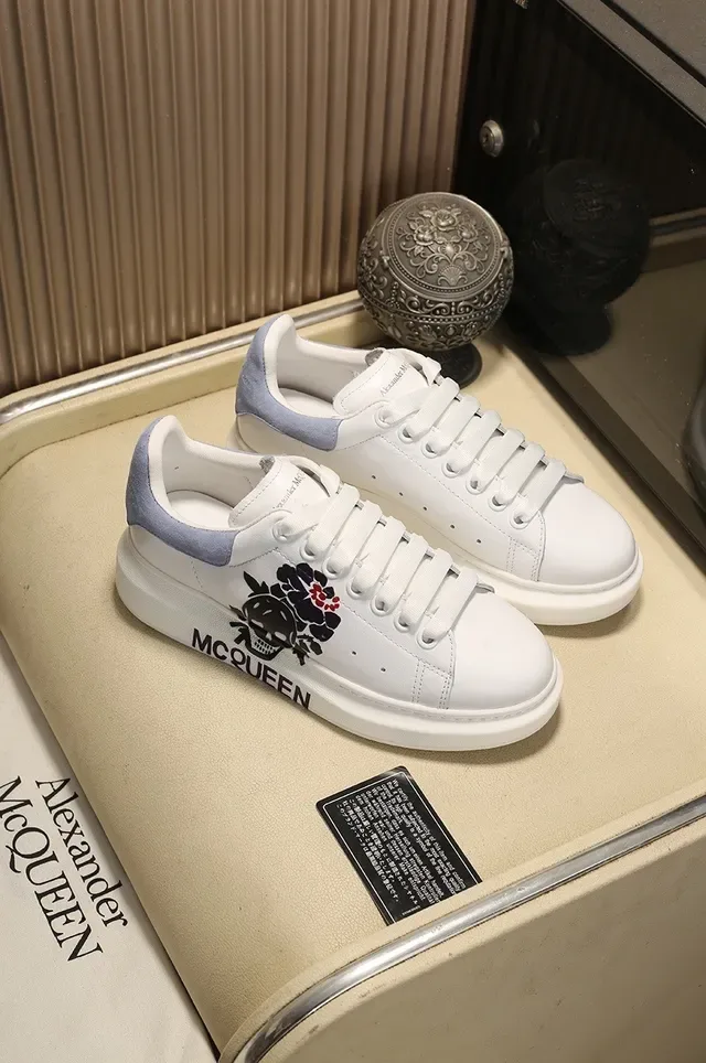 Alexander McQueen Oversized Sneaker White Blue Silhouette Platform Sole Lifestyle Sneakers 7