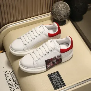 Alexander McQueen Oversized Sneaker White Red Heel Tab Lifestyle Sneakers