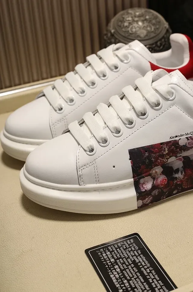 Alexander McQueen Oversized Sneaker White Red Heel Tab Lifestyle Sneakers 4