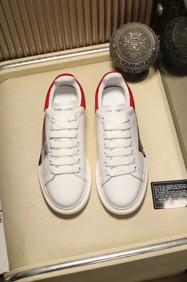 Alexander McQueen Oversized Sneaker White Red Heel Tab Lifestyle Sneakers 8