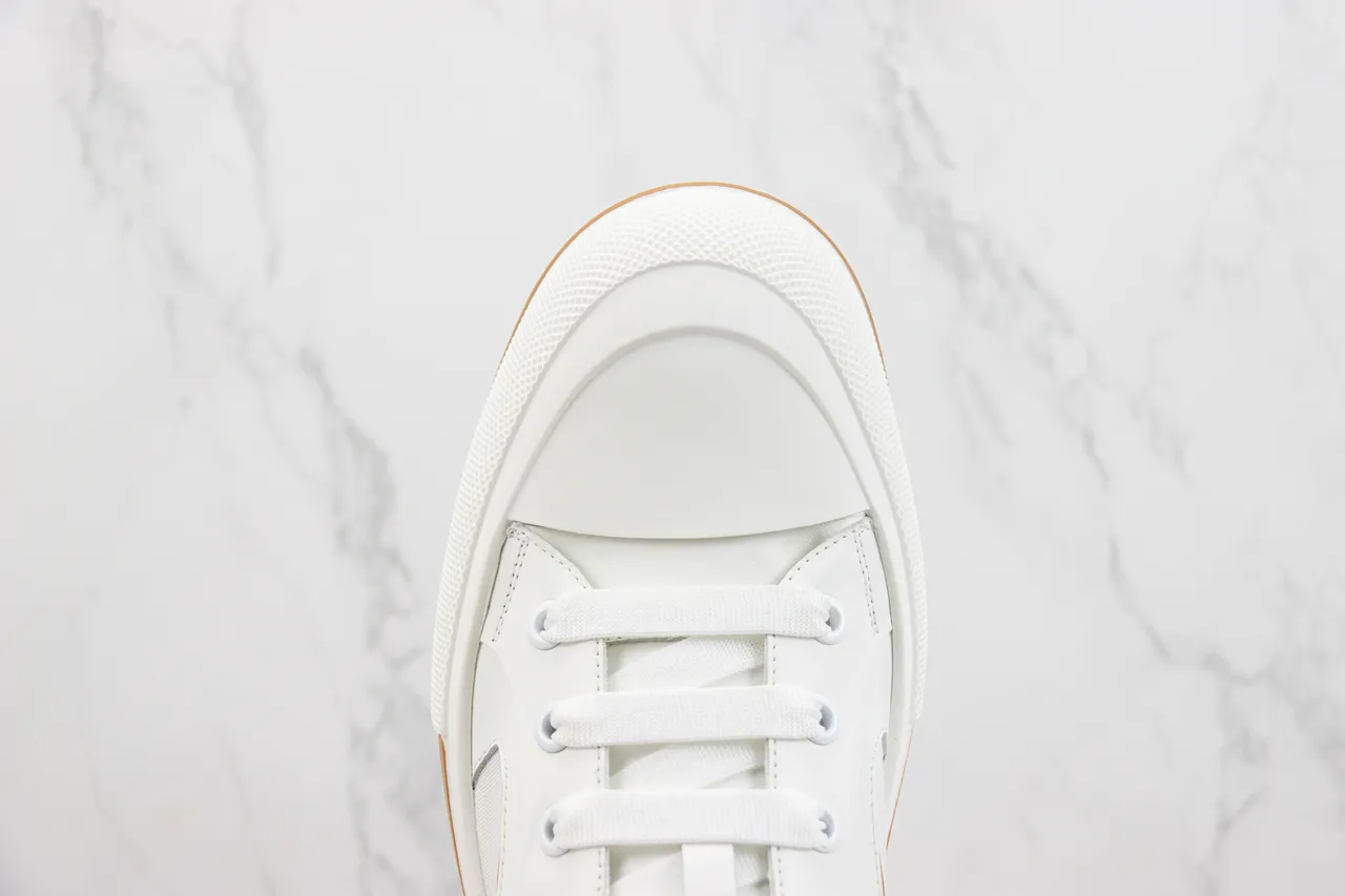 Alexander McQueen Oversized Sneaker White Tan Lifestyle Sneakers 6