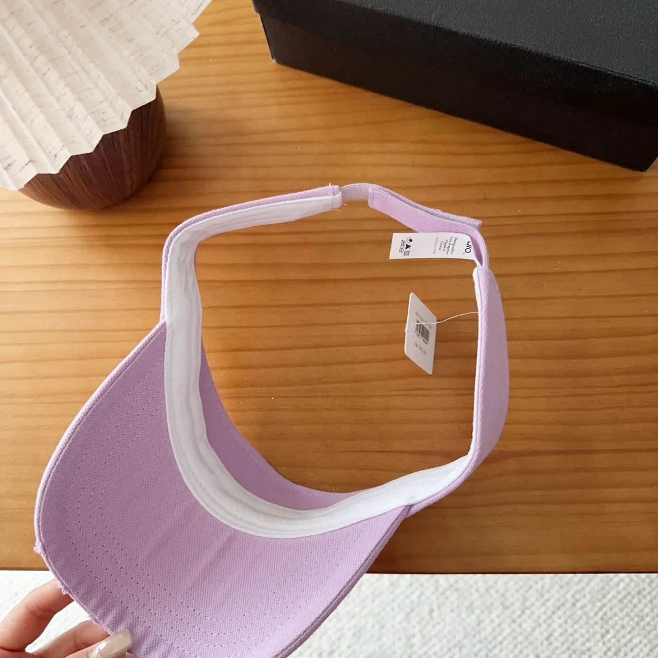 Alo Visor Purple White Embroidered Logo Lightweight Fabric Baseball Cap 4