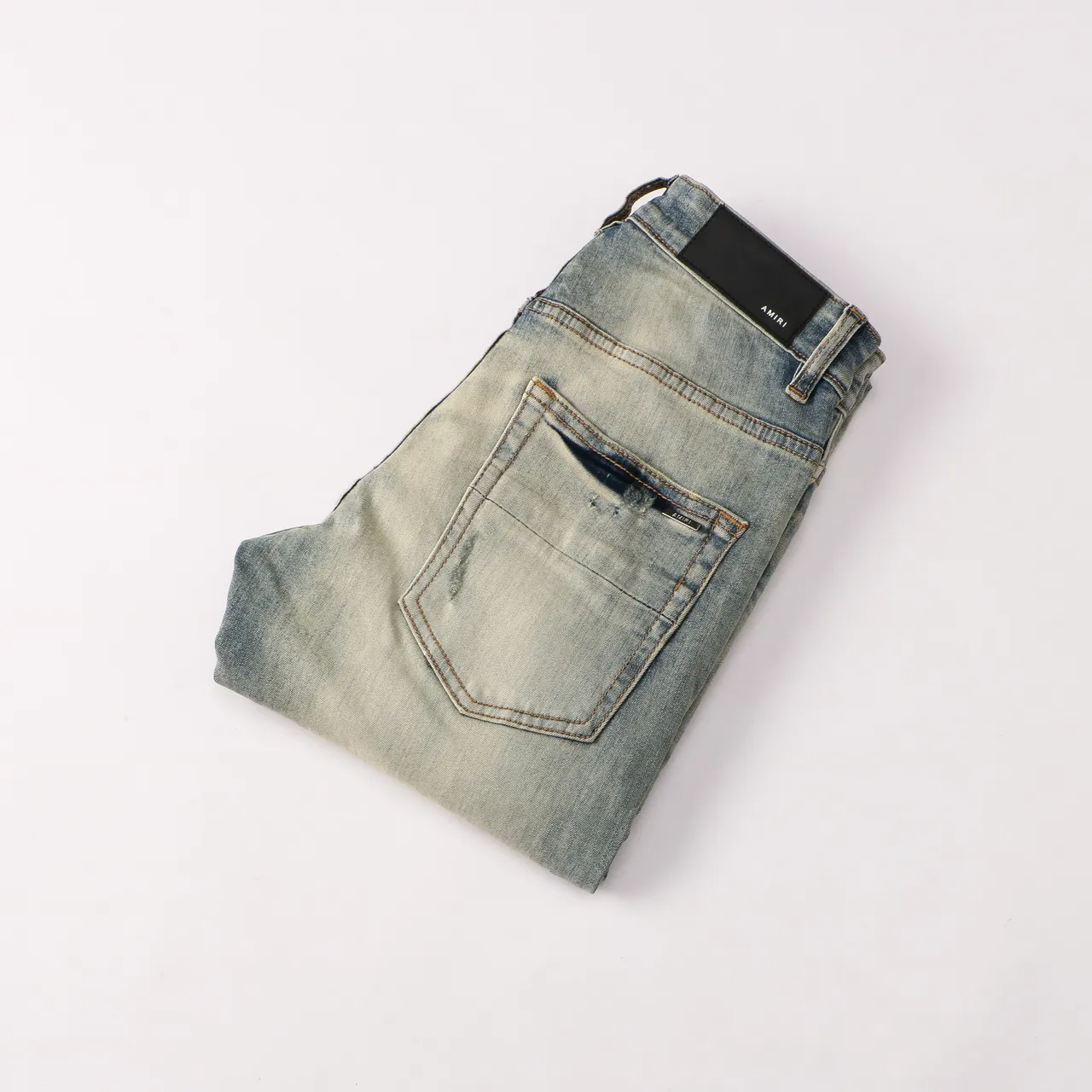 Amiri Bandana-Print Distressed-Effect Jeans 4
