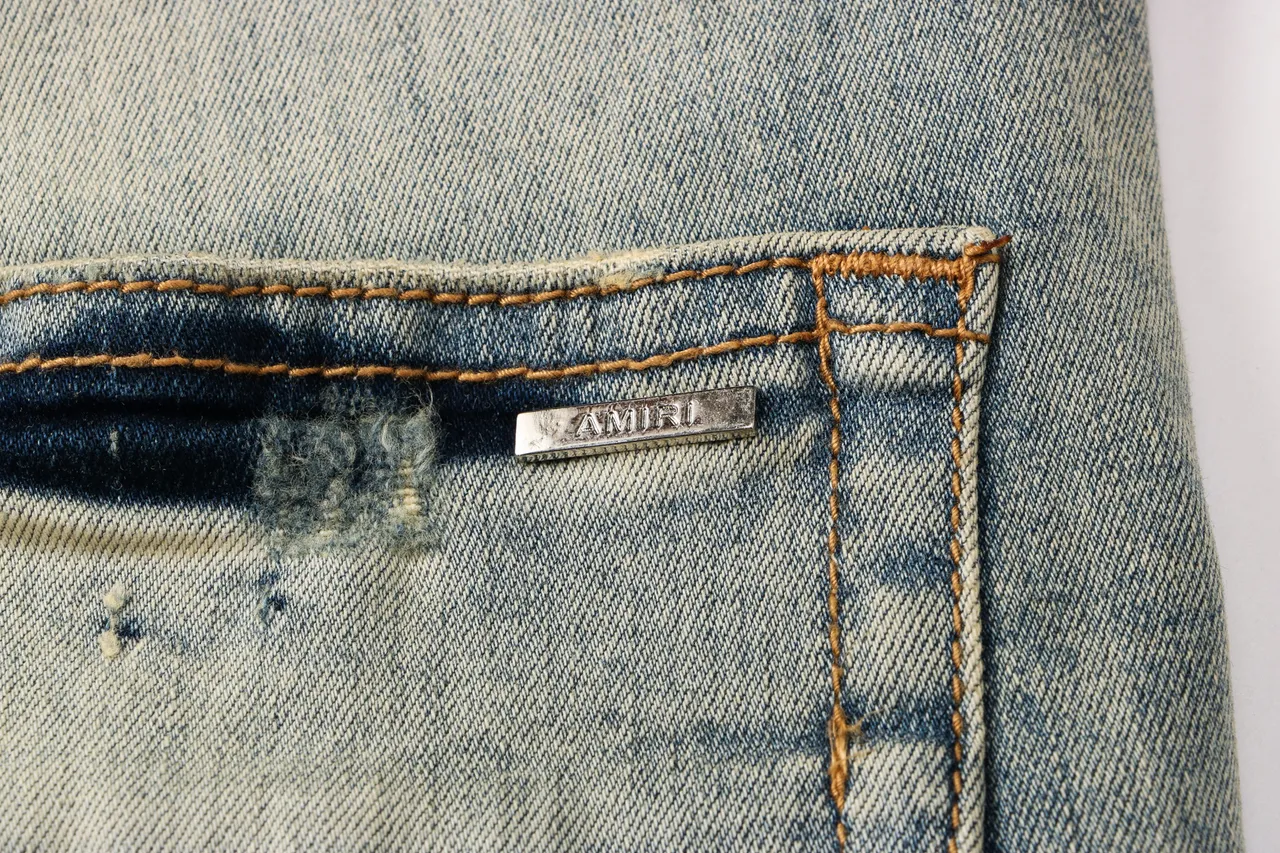 Amiri Bandana-Print Distressed-Effect Jeans 12
