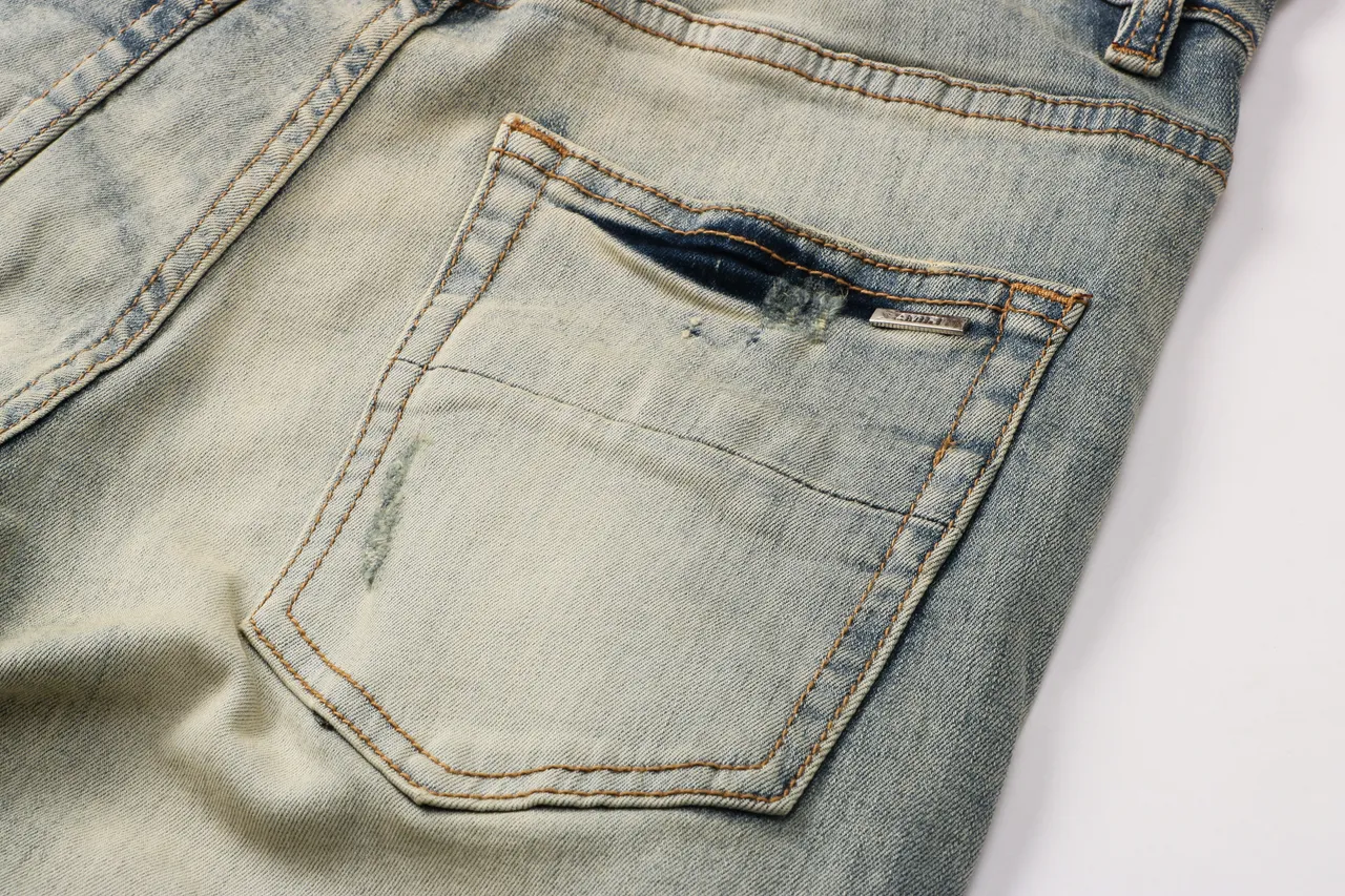 Amiri Bandana-Print Distressed-Effect Jeans 13