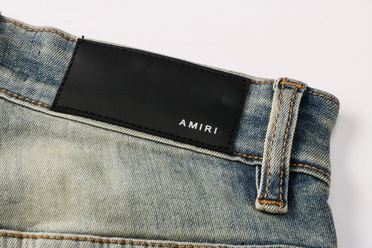 Amiri Bandana-Print Distressed-Effect Jeans 14