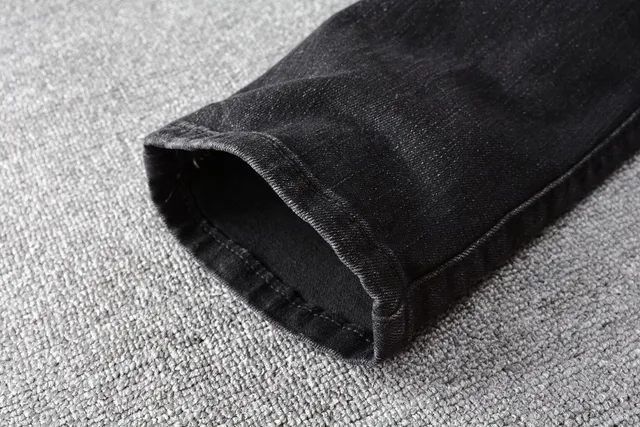 Amiri Biker Distressed Black Denim Jeans 8
