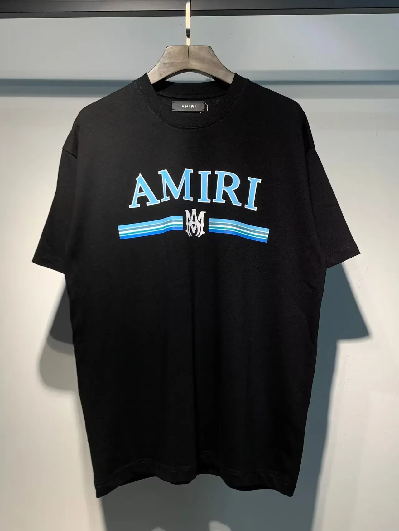 Amiri Black White Graphic Print Crew Neck T-Shirt 3