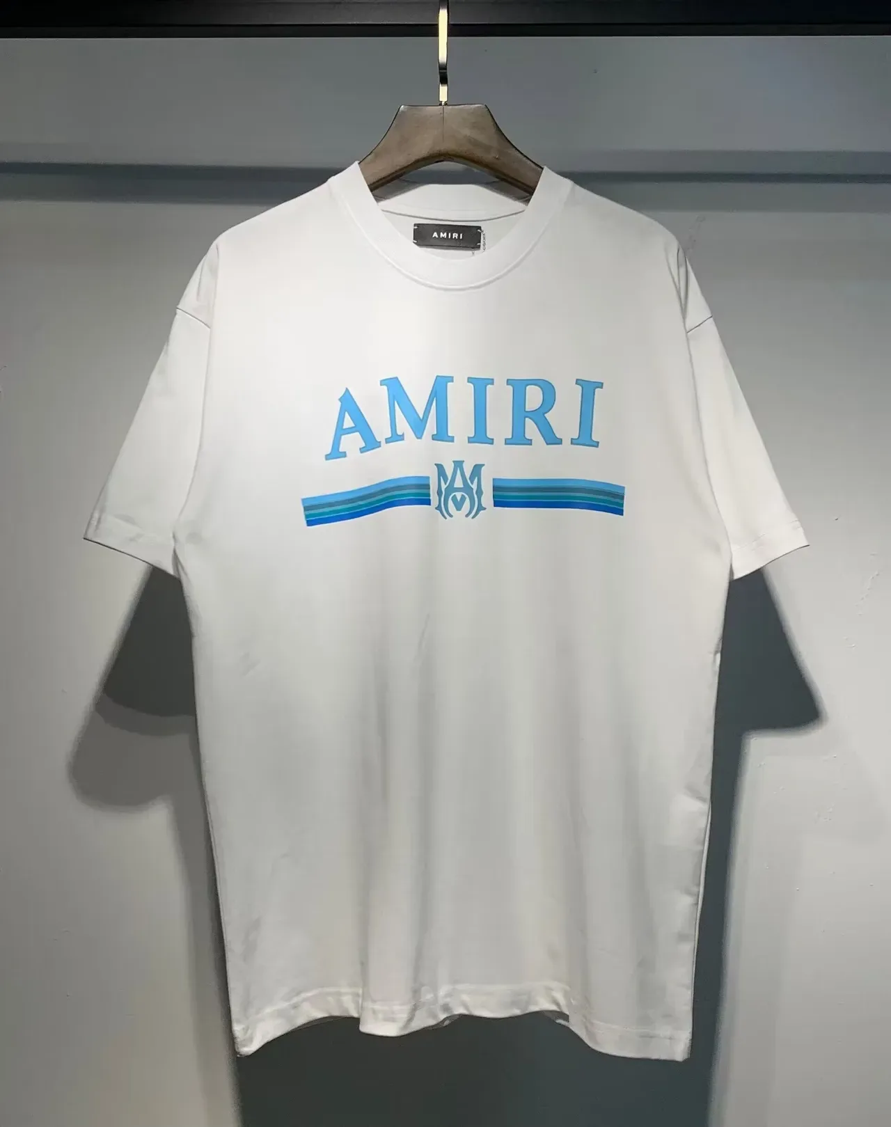 Amiri Black White Graphic Print Crew Neck T-Shirt 5
