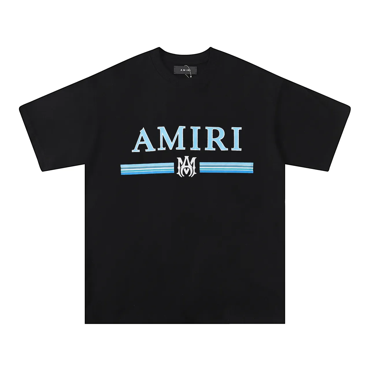 Amiri Black White Graphic Print Crew Neck T-Shirt 10