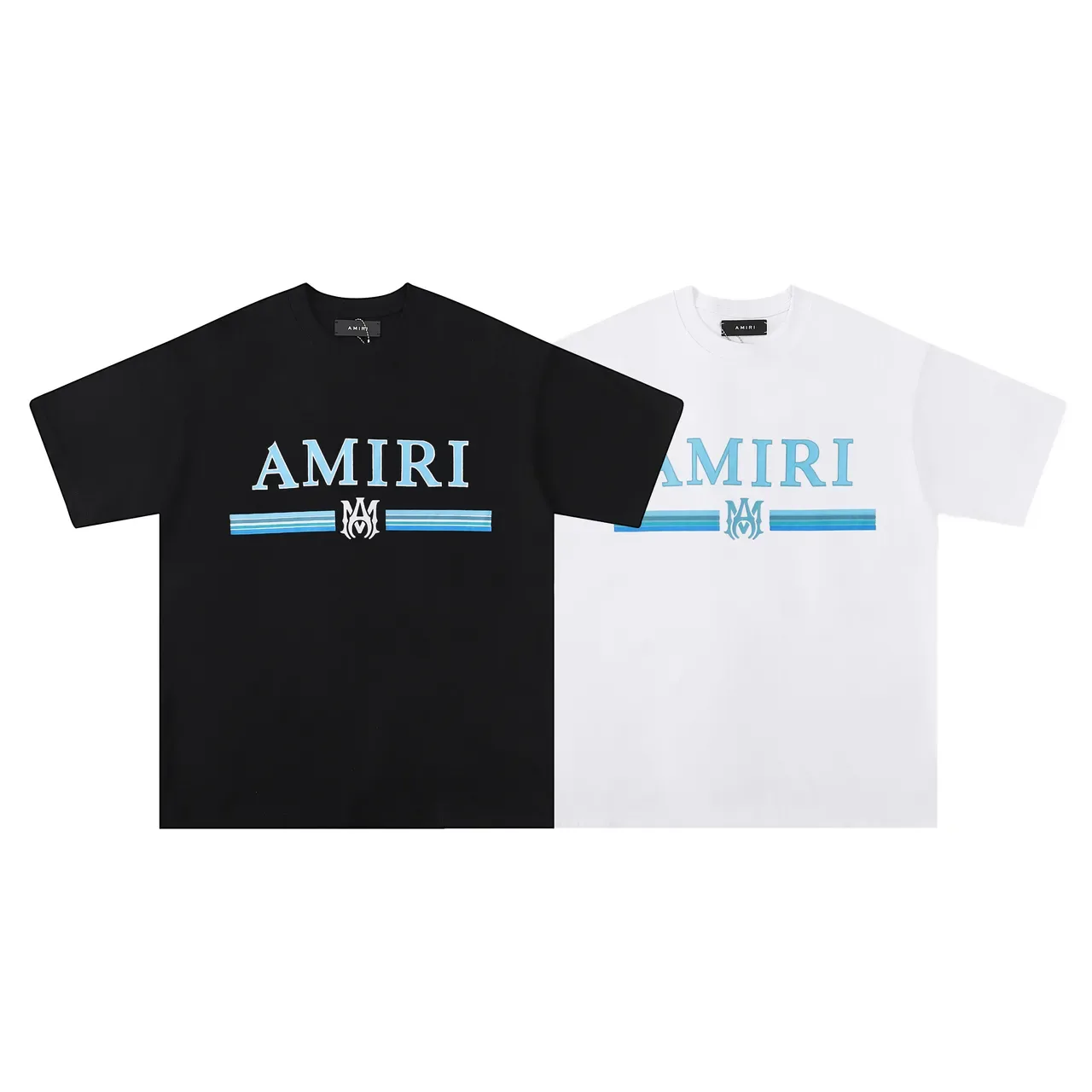 Amiri Black White Graphic Print Crew Neck T-Shirt 13