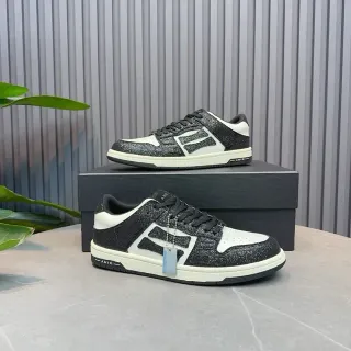Amiri MA Court Black Glitter and White Lifestyle Sneakers