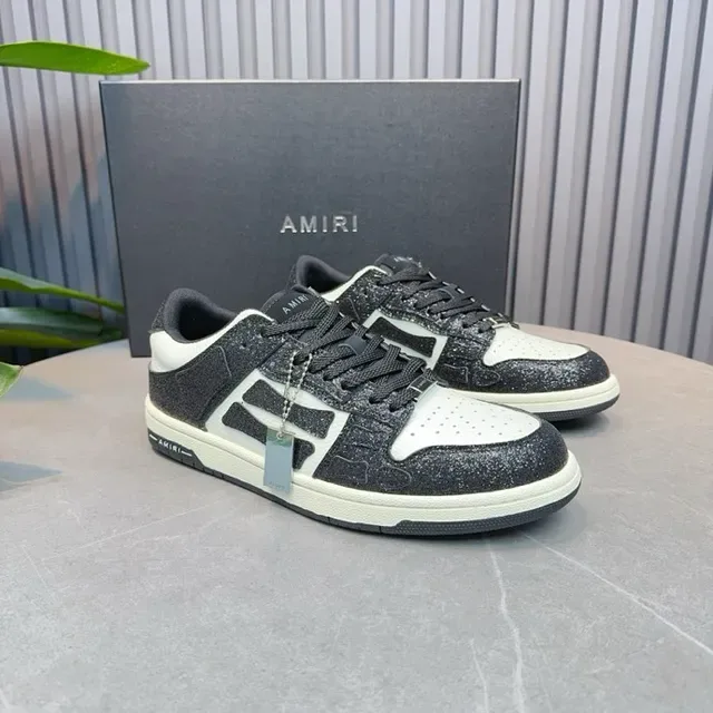 Amiri MA Court Tênis Lifestyle Preto Brilhante e Branco 6